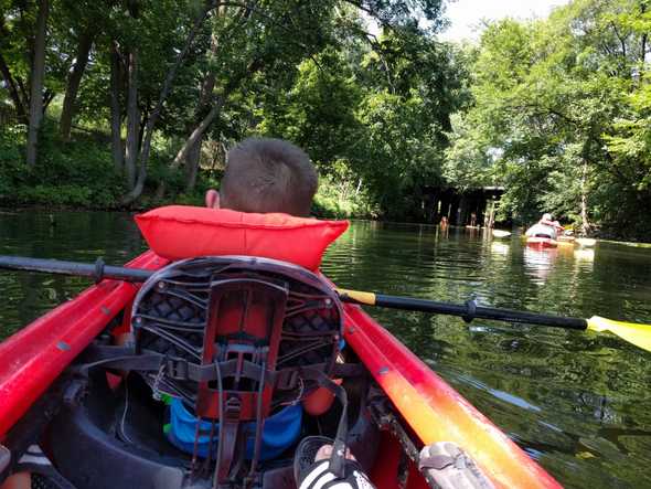 paddling on the lakes