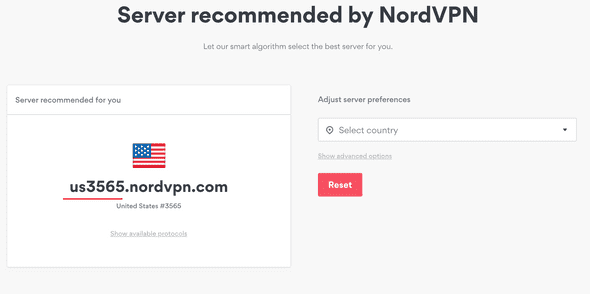 nordvpn server list